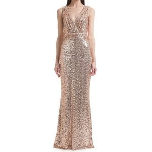 Belle Badgley Mischka Rose Gold Gown